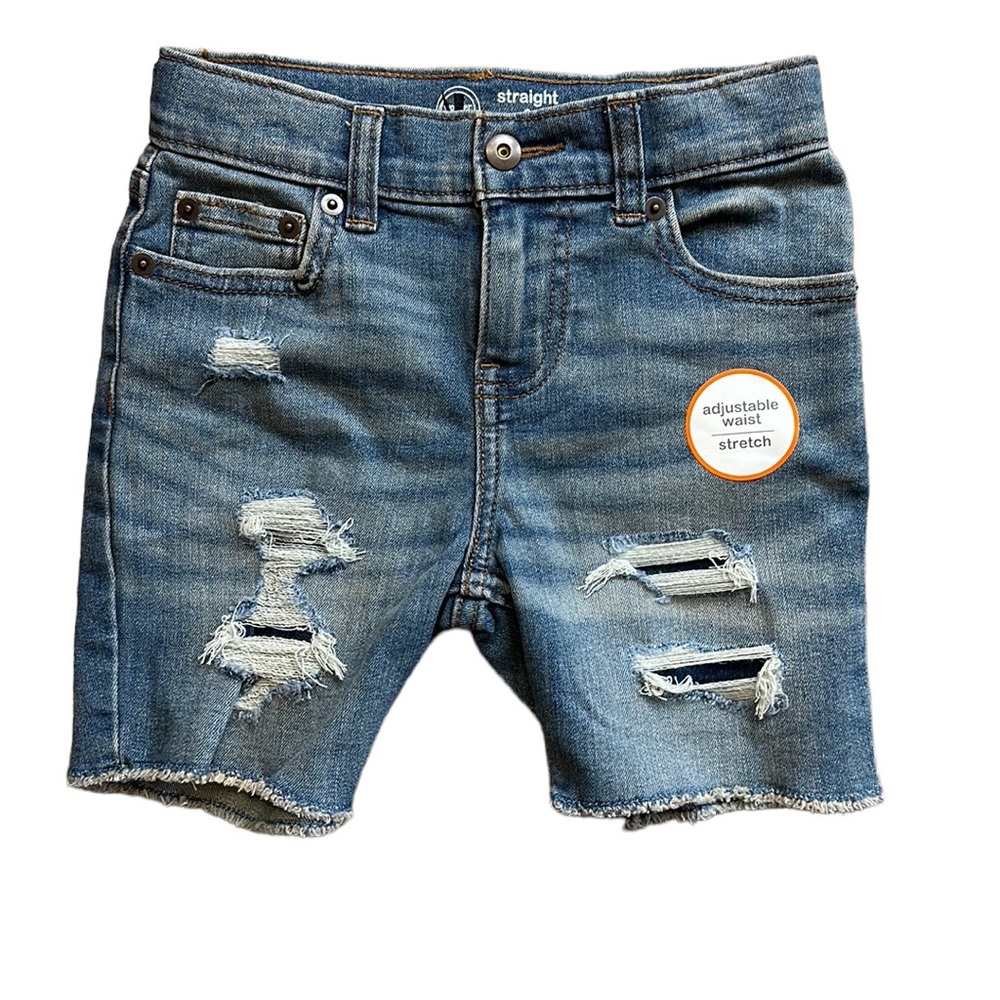 Wonder Nation Straight Leg, 5 pocket Adjustable  Stretch Jean Short